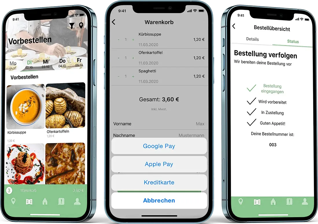 Komfortable Vorbestellung & Reservierung