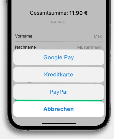Zahlung leicht gemacht